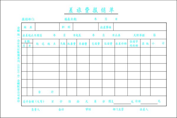 差旅費用報銷單 差旅費用報銷單